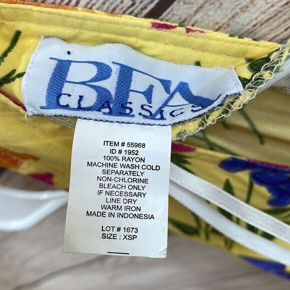 VINTAGE BFA CLASSICS MAXI DRESS IN YELLOW FLORAL PRINT - Picture 8 of 8